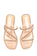 Women's Pink Jelly Stone Slippers | Derimod