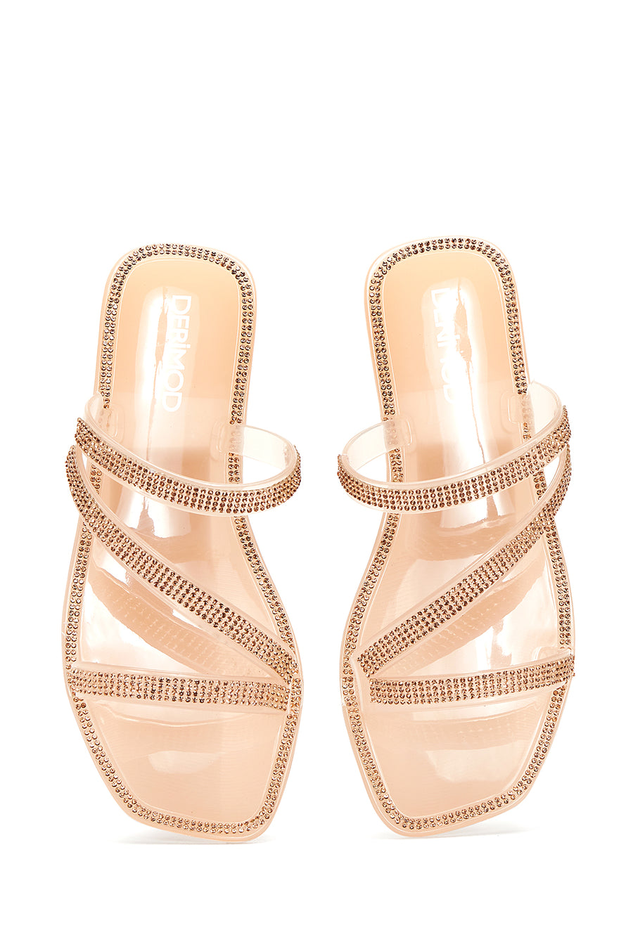 Women's Pink Jelly Stone Slippers