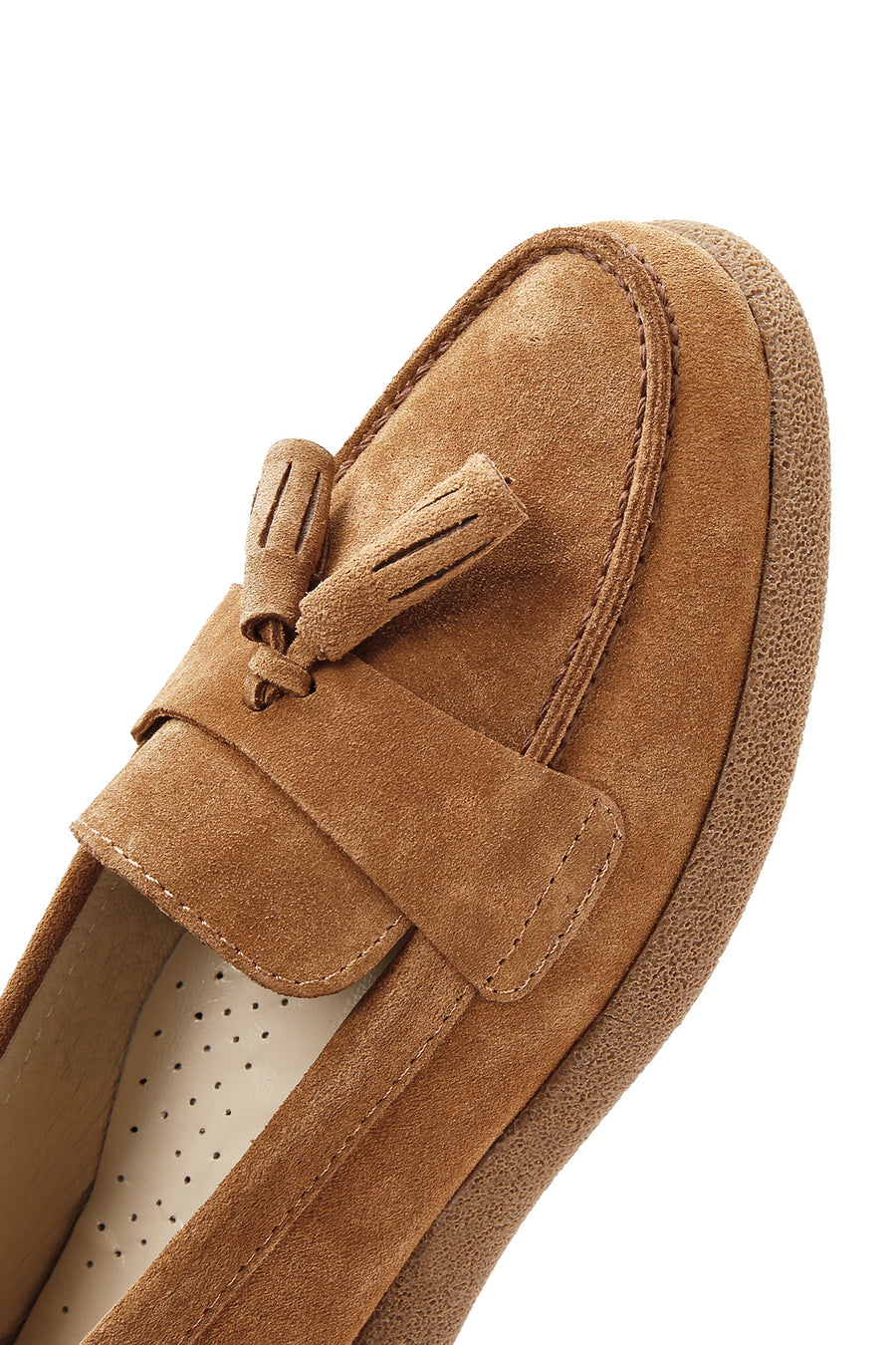 Women's Tan Suede Leather Comfort Loafer