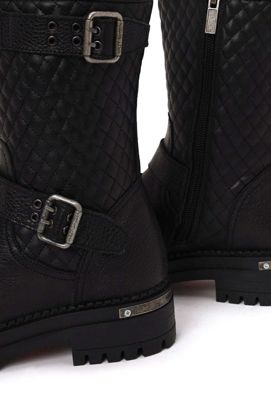 Harley Davidson Woman Black Joel Zip Closure Leather Boot