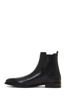 Male Black Leather Chelsea Boots | Derimod