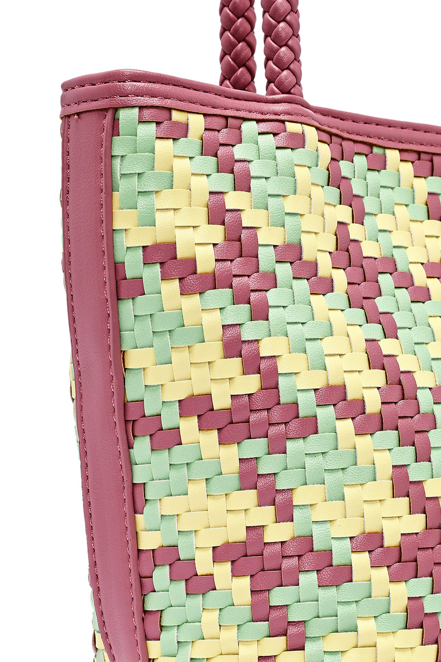 Women Pink Woven Shoulder Bag