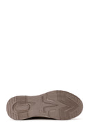 Woman Mink Lace-Up Thick-Soled Suede Leather Sneaker | Derimod