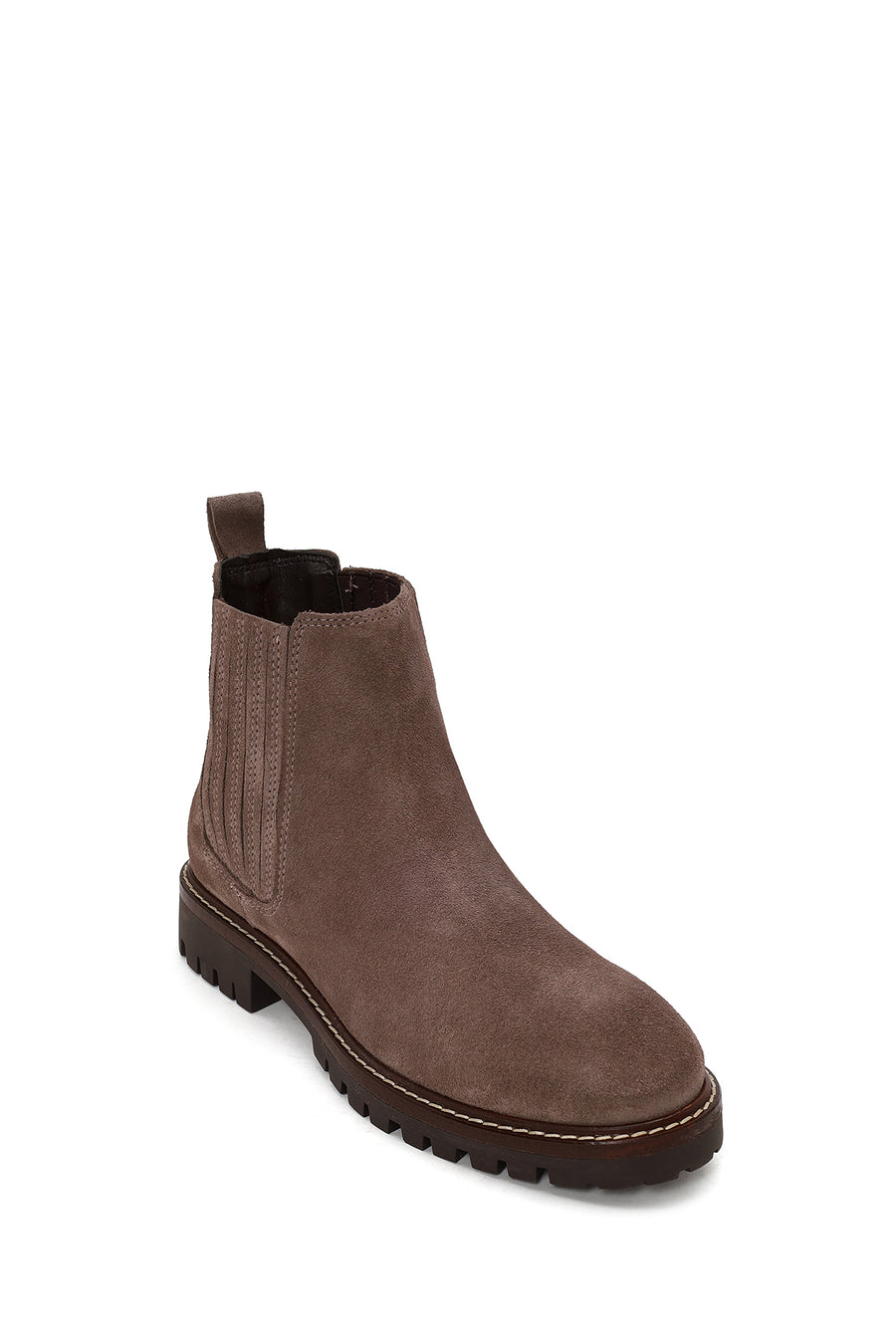 Woman Mink Suede Leather Chelsea Boots