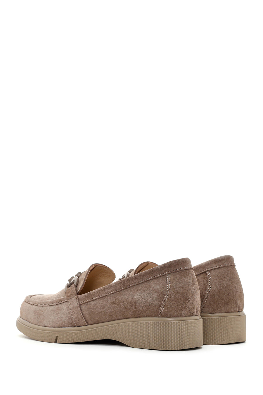 Women's Mink Suede Leather Buckle Comfort Casual Loafer