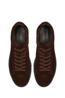 Men's Brown Lace-Up Suede Leather Sneakers | Derimod