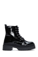 Women's Leather Patent Leather Boots | Derimod
