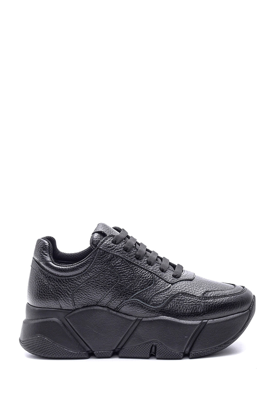 Women's High-Sole Leather Sneaker 19WFD2425FT | Derimod