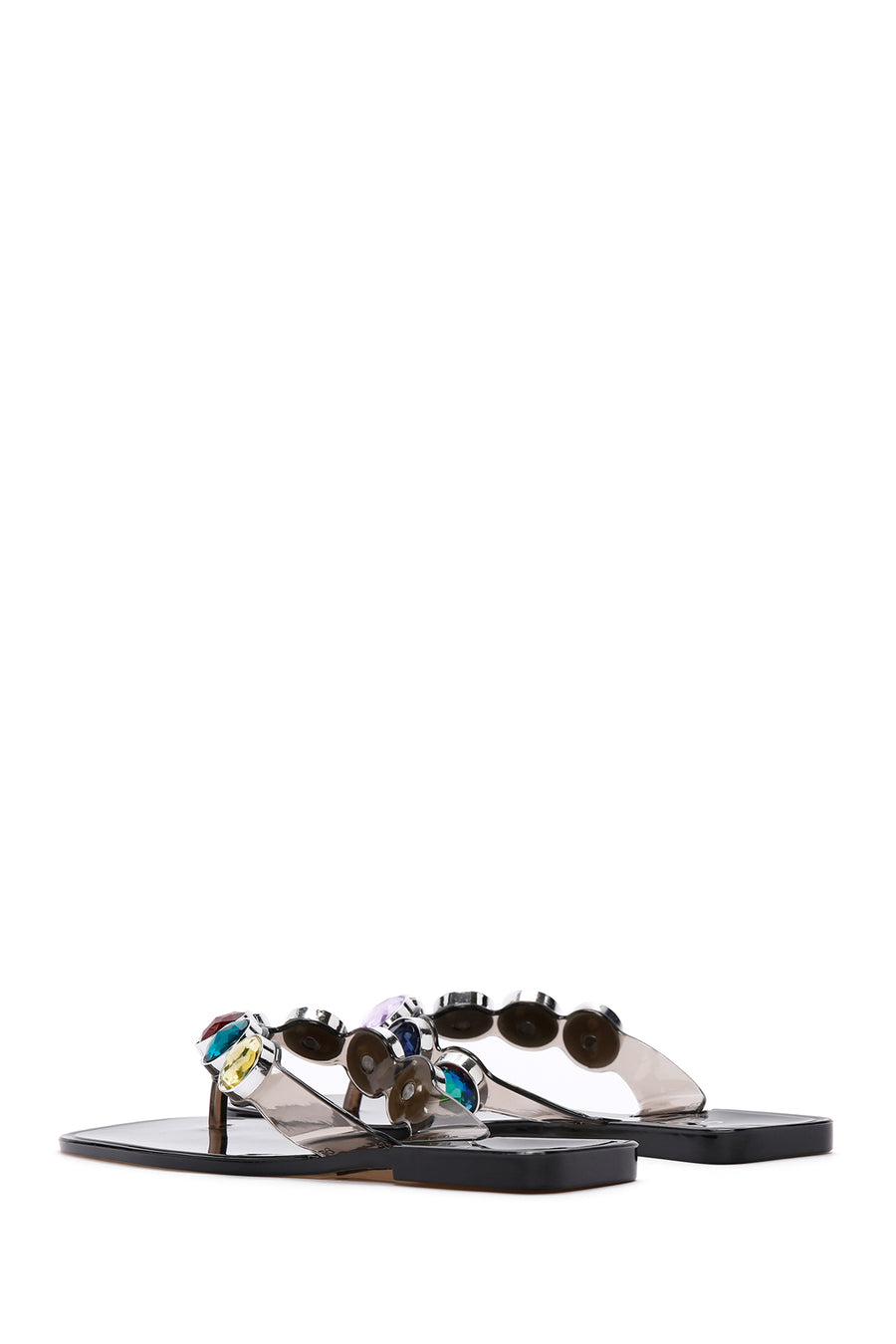 Women's Black Stone Jelly Flip Flops