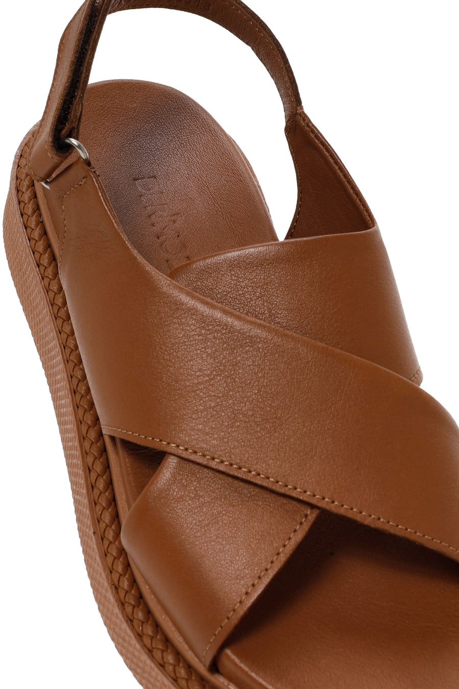 Women's Tan Strap Leather Comfort Sandals
