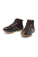 Men's Brown Lace-Up Leather Casual Boots | Derimod