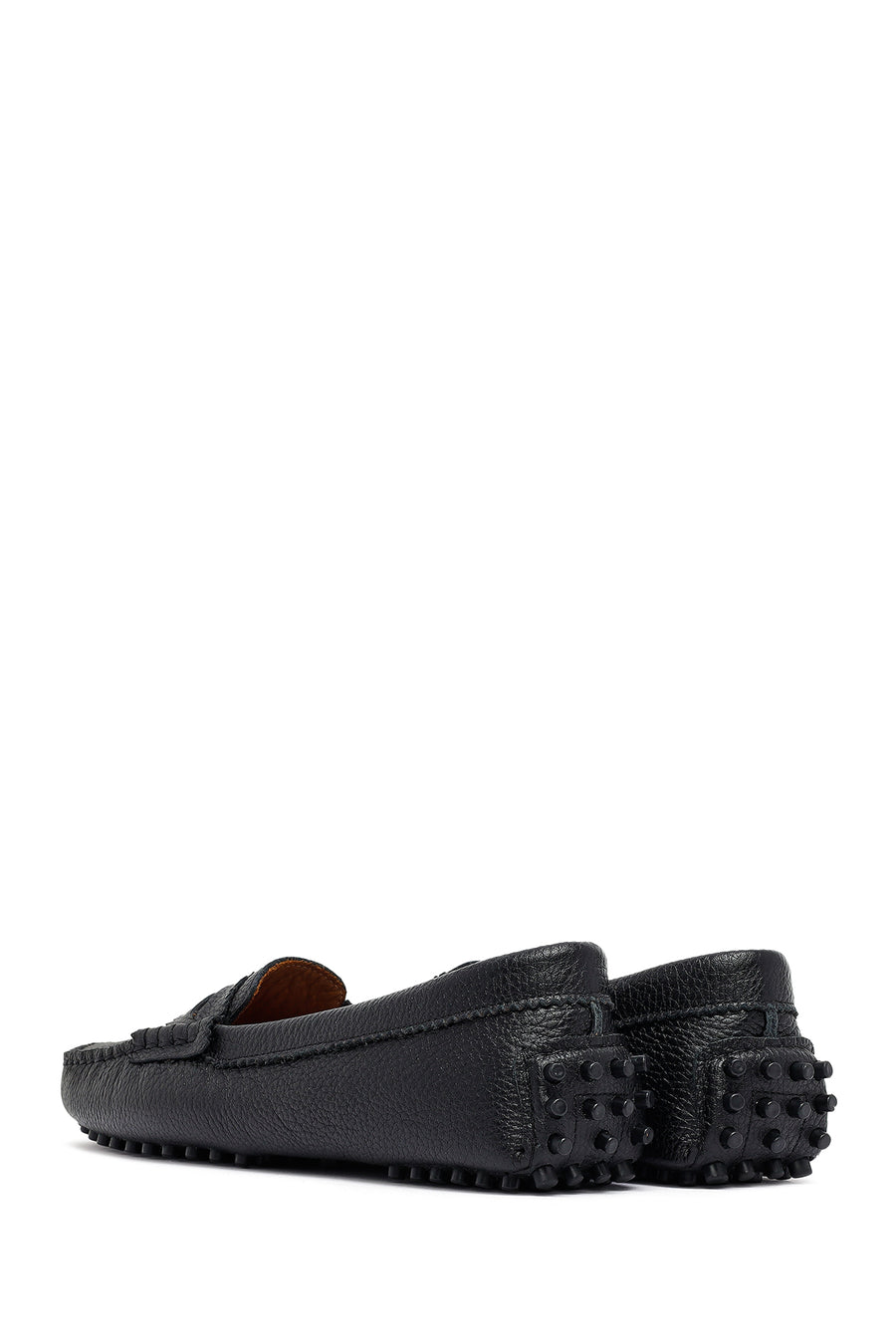 Woman Black Leather Loafers