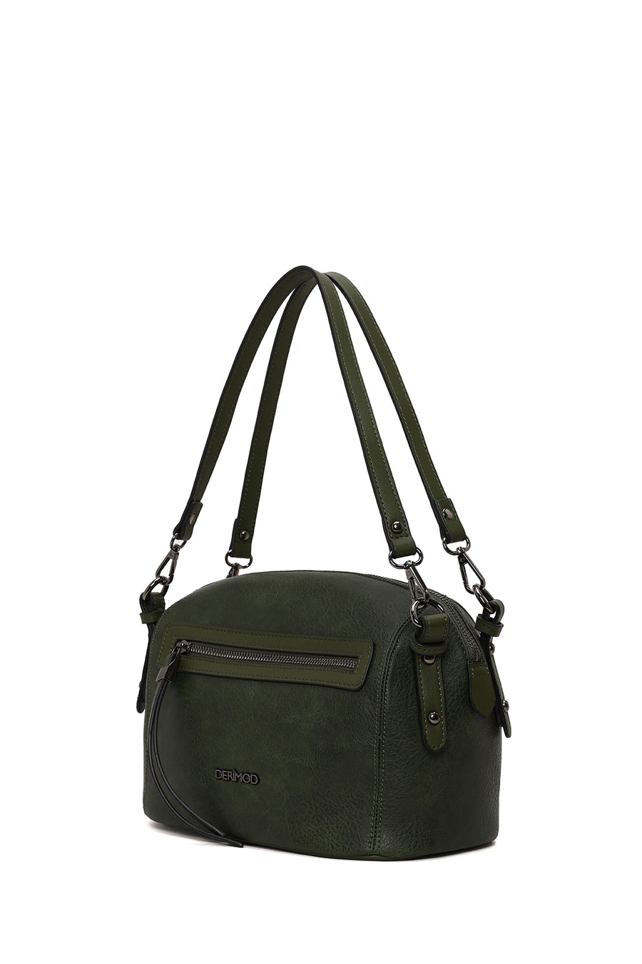Woman Green Long-Strap Crossbody Bag