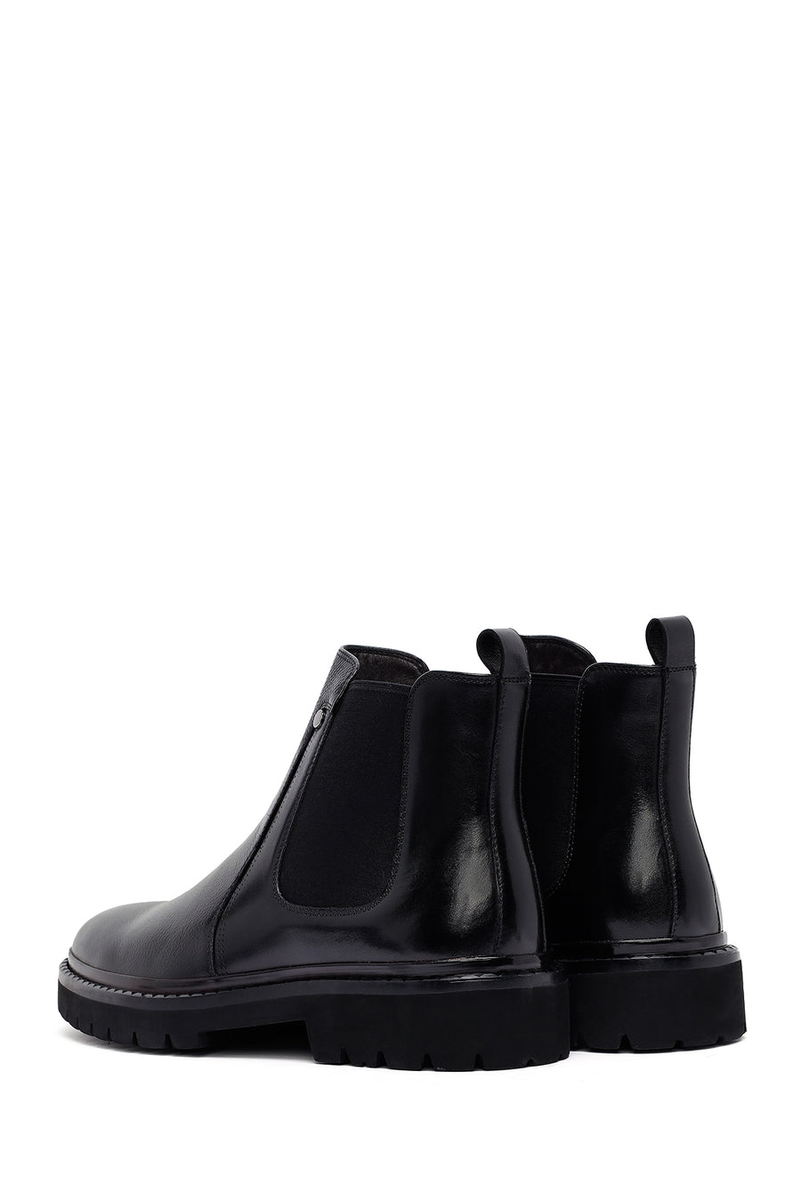 Male Black Leather Chelsea Boots