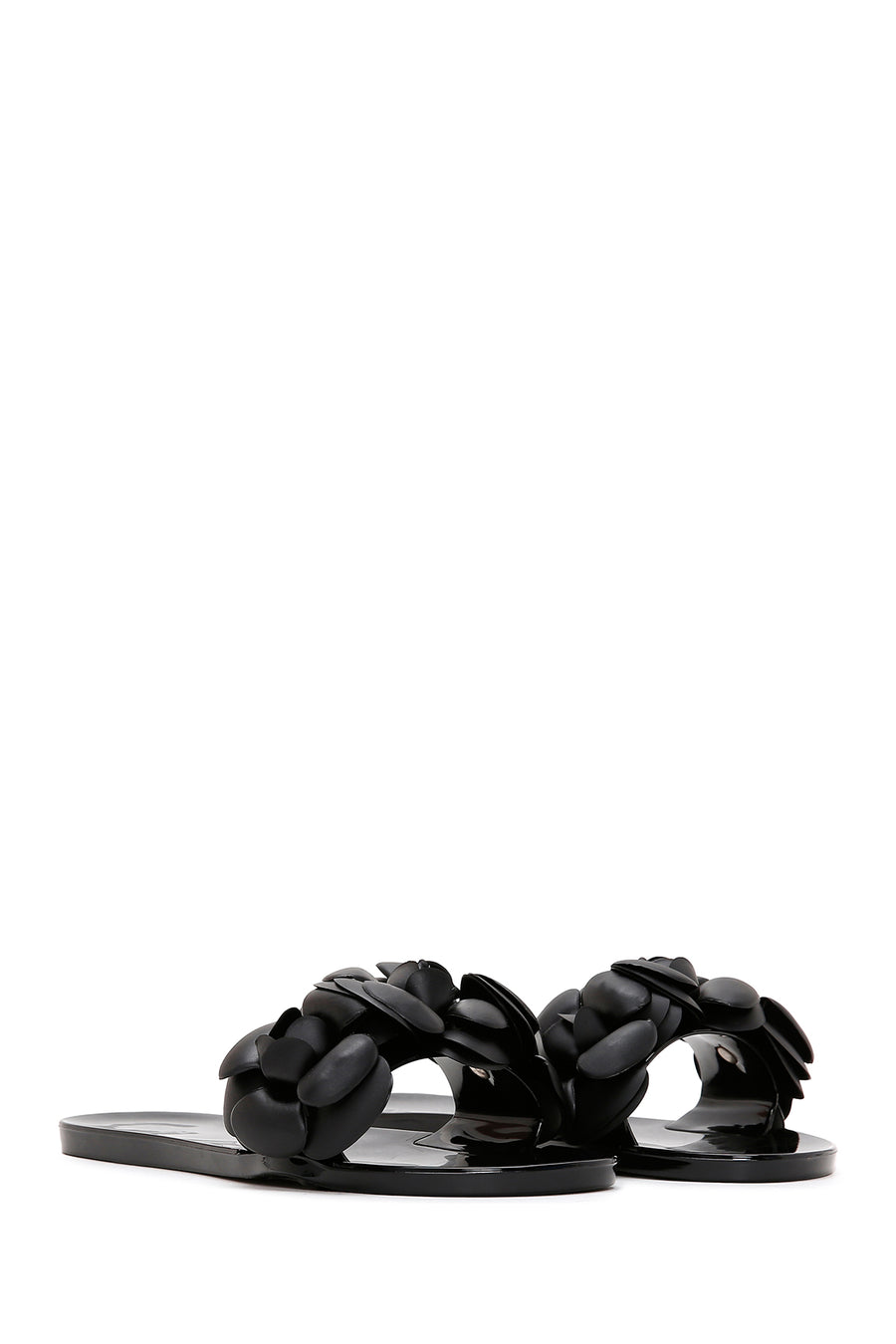 Women's Black Jelly Slippers