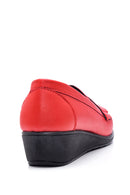 Kadın Kırmızı Dolgu Topuklu Loafer | Derimod