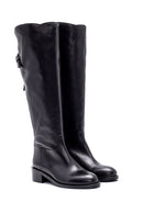 Women's Leather Buckle Detailed Boots | Derimod