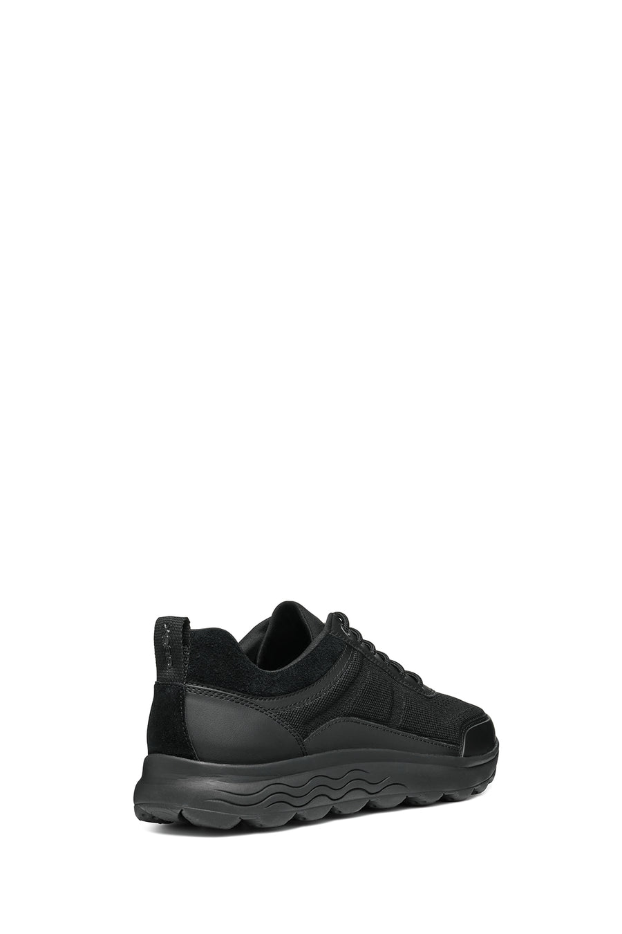 Geox Men's Black Spherica Lace-up Leather Sneaker