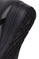 Woman Black Zip Closure Leather Comfort Boots | Derimod