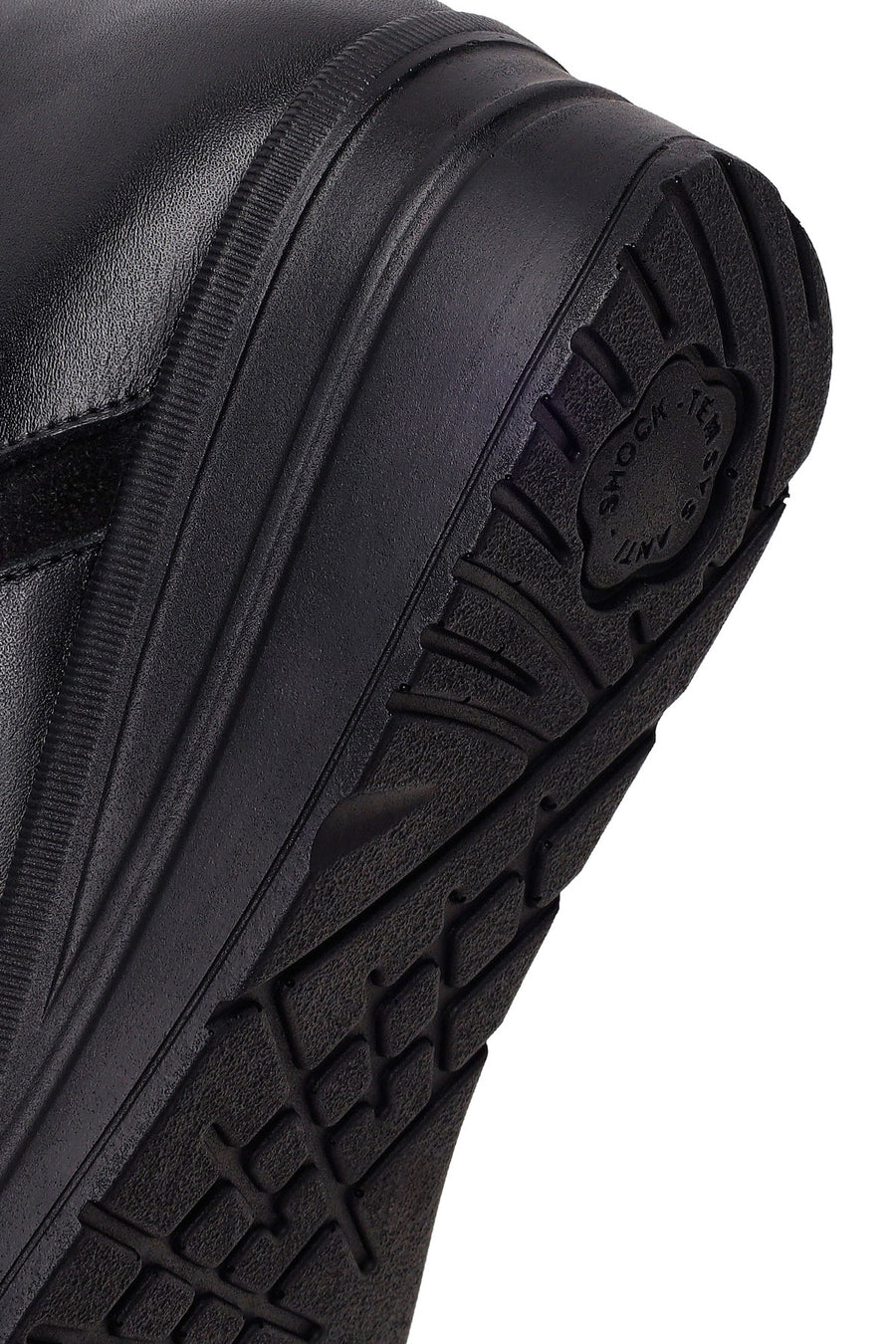 Woman Black Zip Closure Leather Comfort Boots