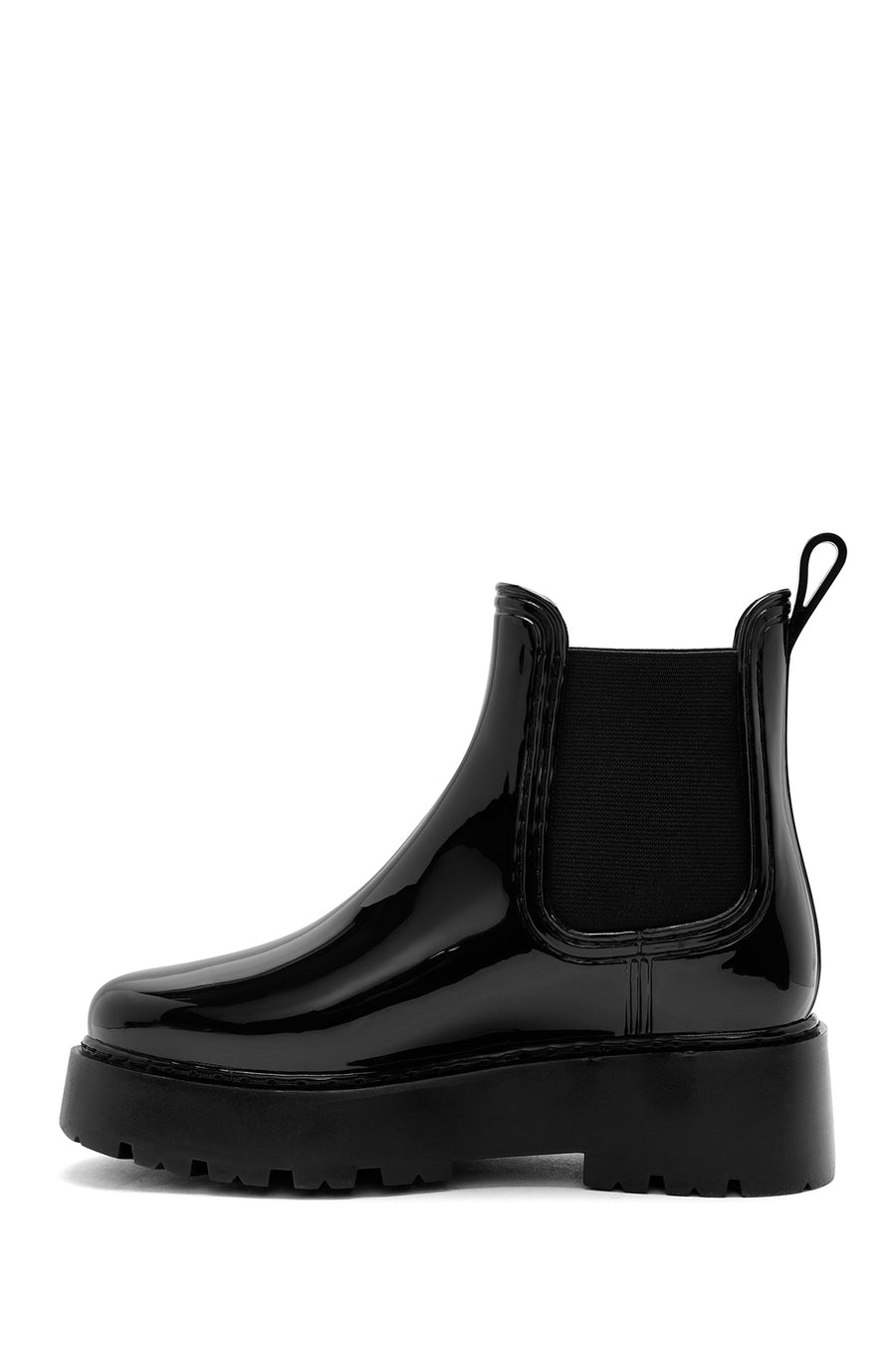 Women's Black Thick Soled Rain Boots