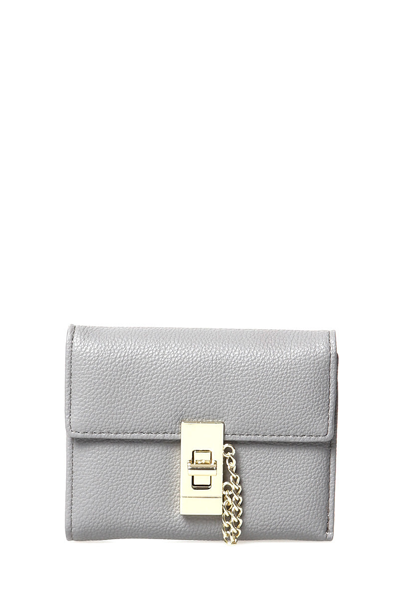 Women's Gray Faux Leather Wallet