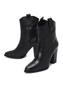 Women's Leather Heeled Cowboy Boots | Derimod