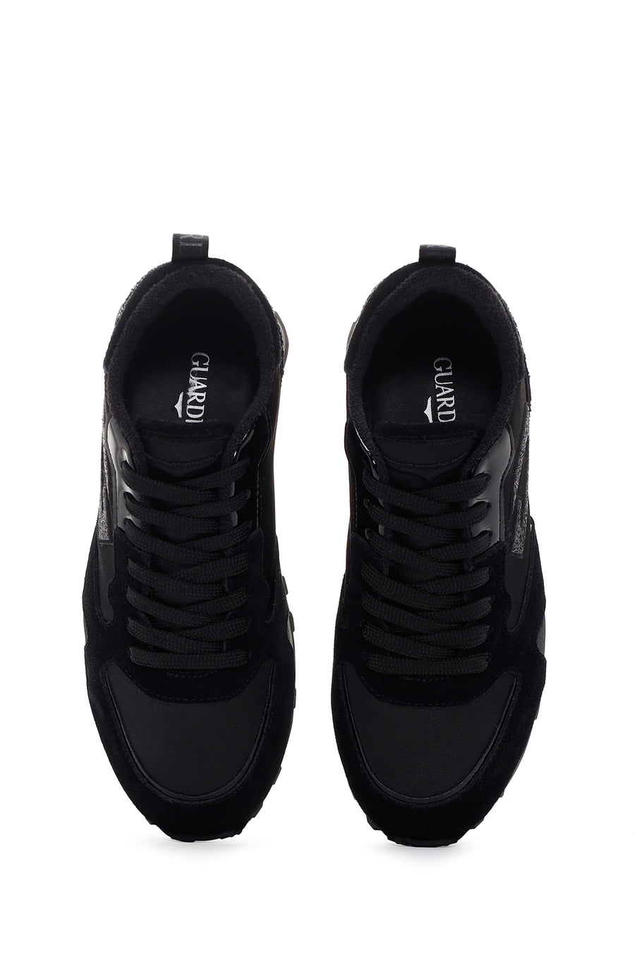 Alberto Guardiani Women's Black Wen Thick Soled Stone Sneaker