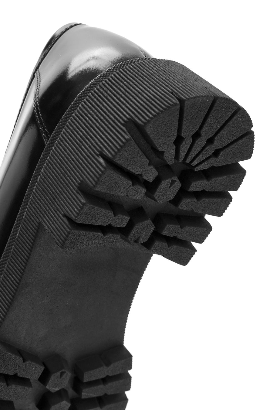 
Women's Black Thick Sole Leather Loafer
