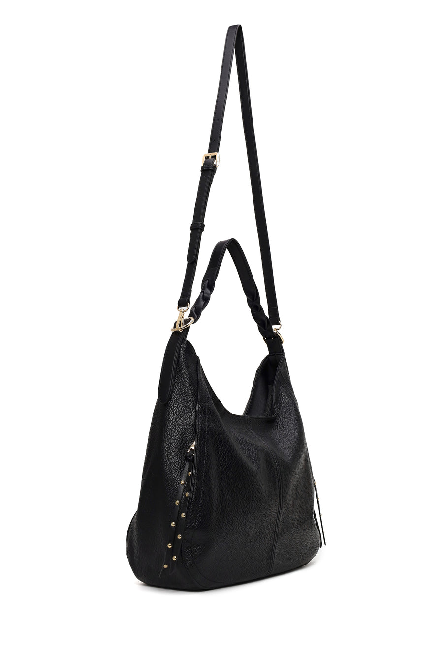 Woman Black Long-Strap Shoulder Bag