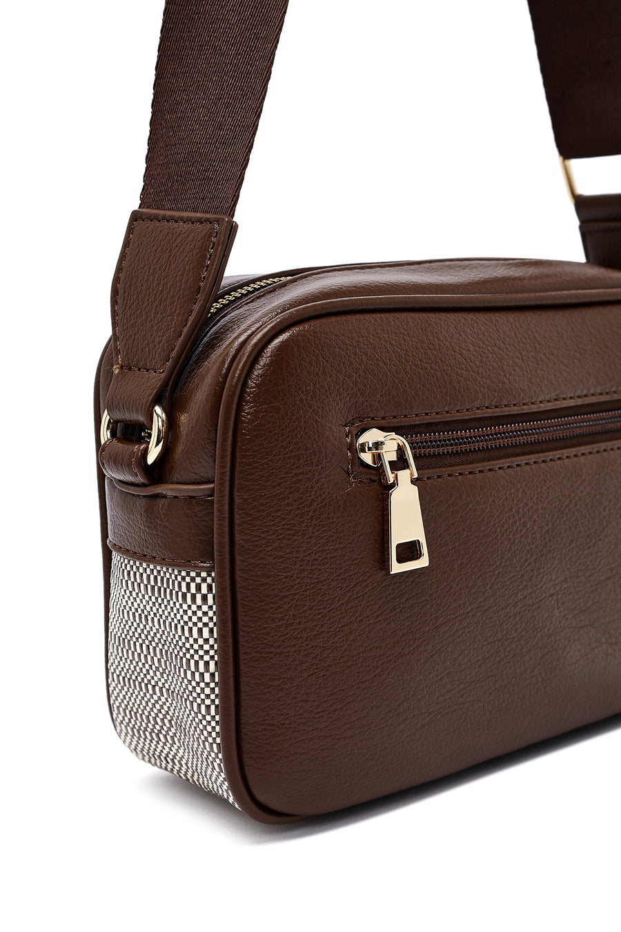 Women's Brown Long Strap Crossbody Bag