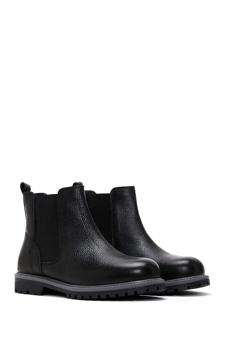 Women's Black Leather Chelsea Boots