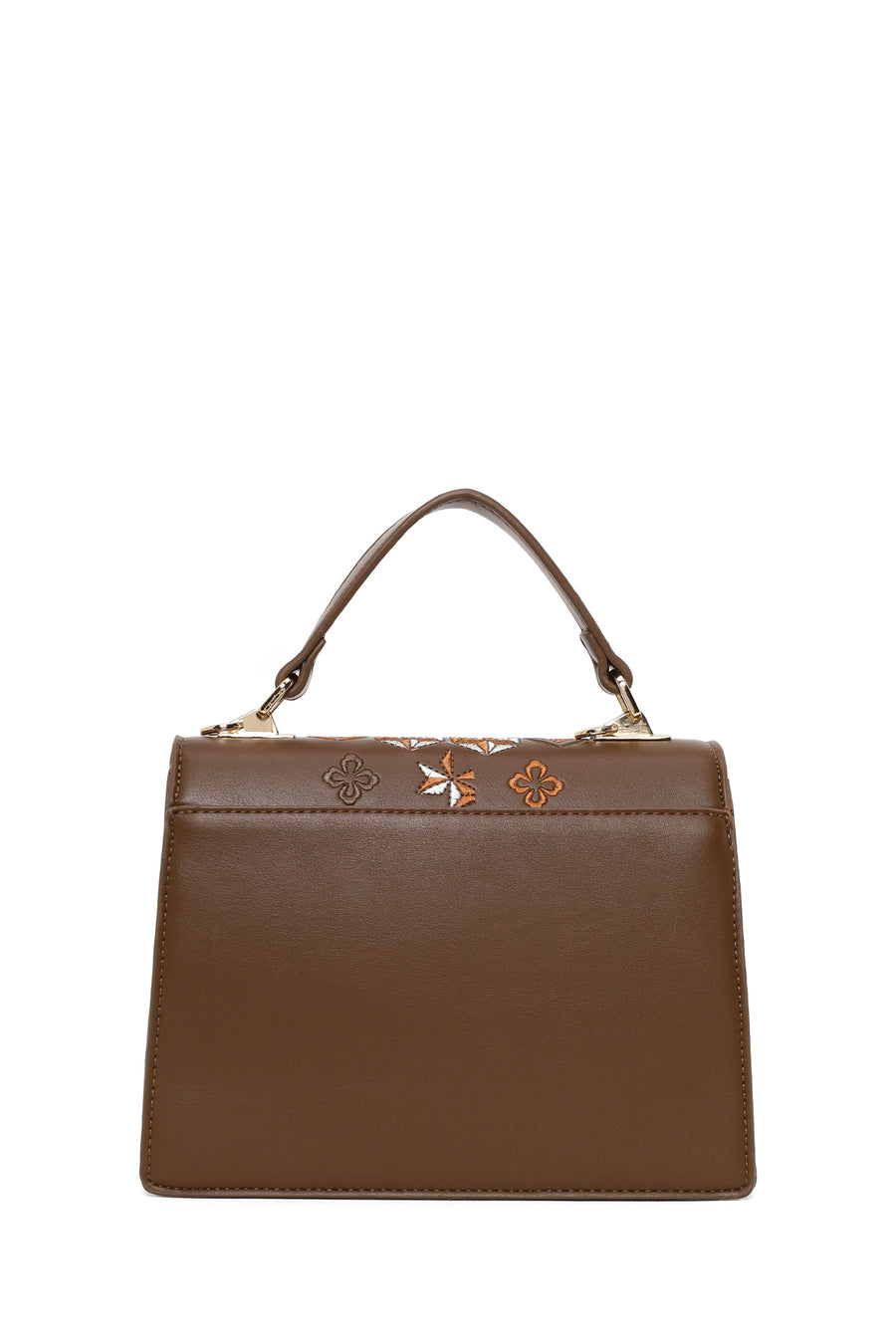 Woman Brown Long Strap Printed Shoulder Bag