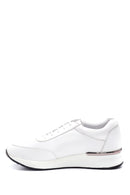 Women's Leather High Sole Sneaker | Derimod