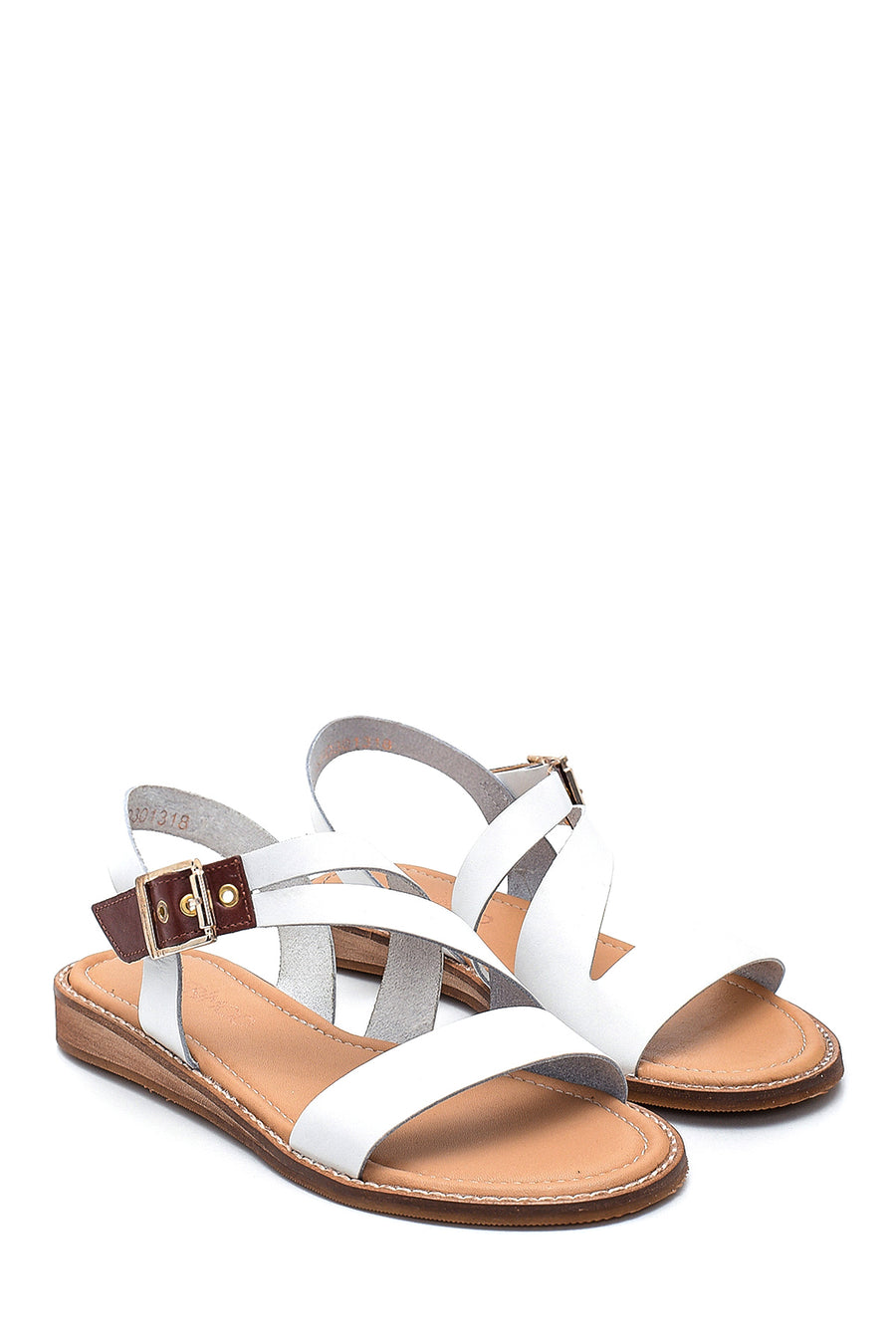 Women's White Leather Bodrum Sandals