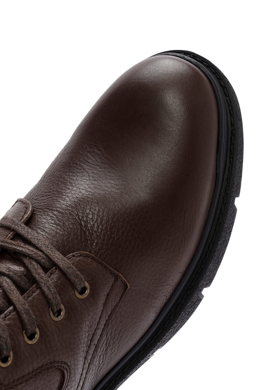 Male Brown Zip Closure Leather Casual Boots