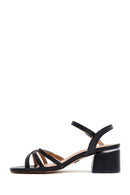 Women's Black Ankle Buckle Thick Heel Sandals | Derimod