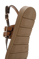 Women's Tan Back Strap Flip Flop Sandals | Derimod
