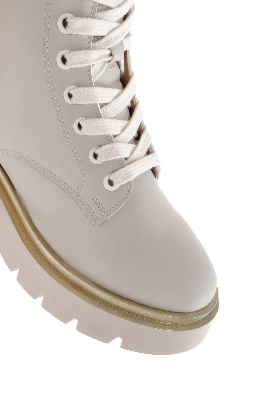 Women's Beige Casual Zippered Boots
