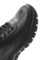 Men's Black Lace-up Leather Sneaker | Derimod