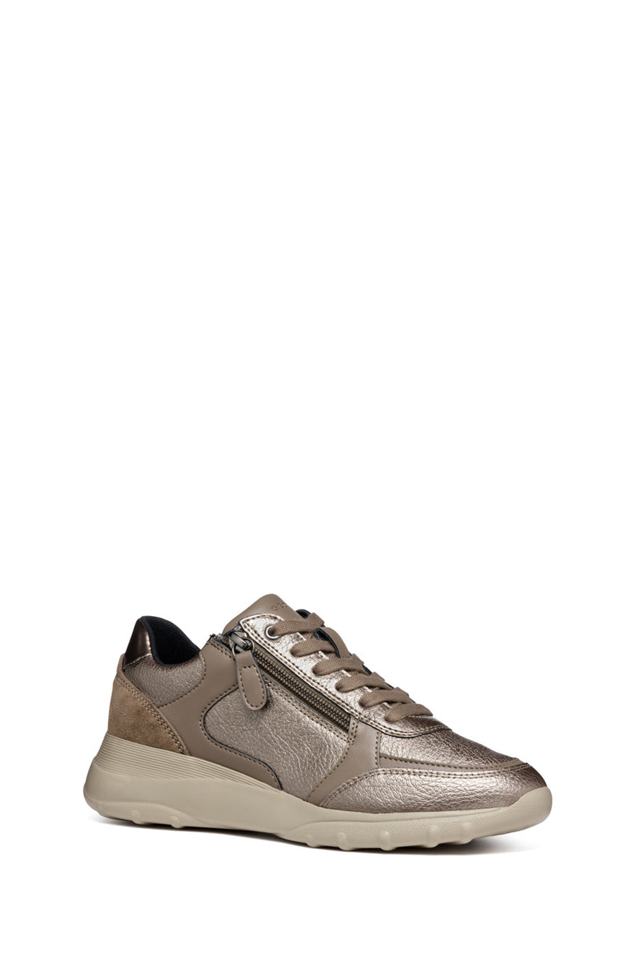 
Women Women Mink Spherica Lace-Up Thick Sole Leather Sneaker
