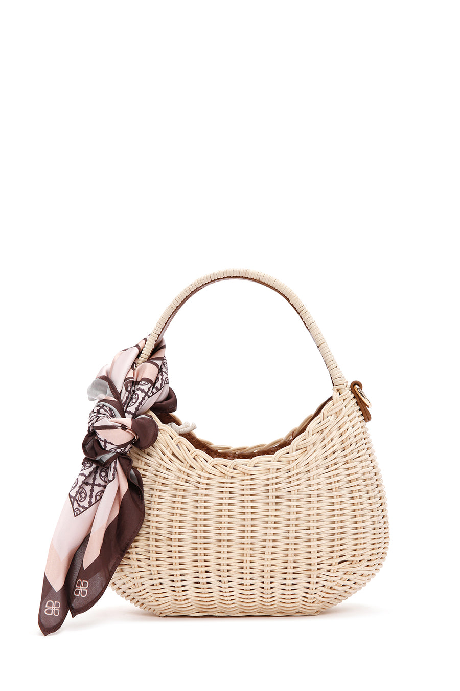 Women's Beige Long Strap Straw Crossbody Bag
