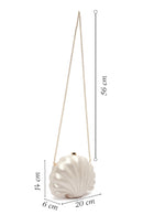 Women's White Long Chain Strap Mini Clutch Evening Bag | Derimod