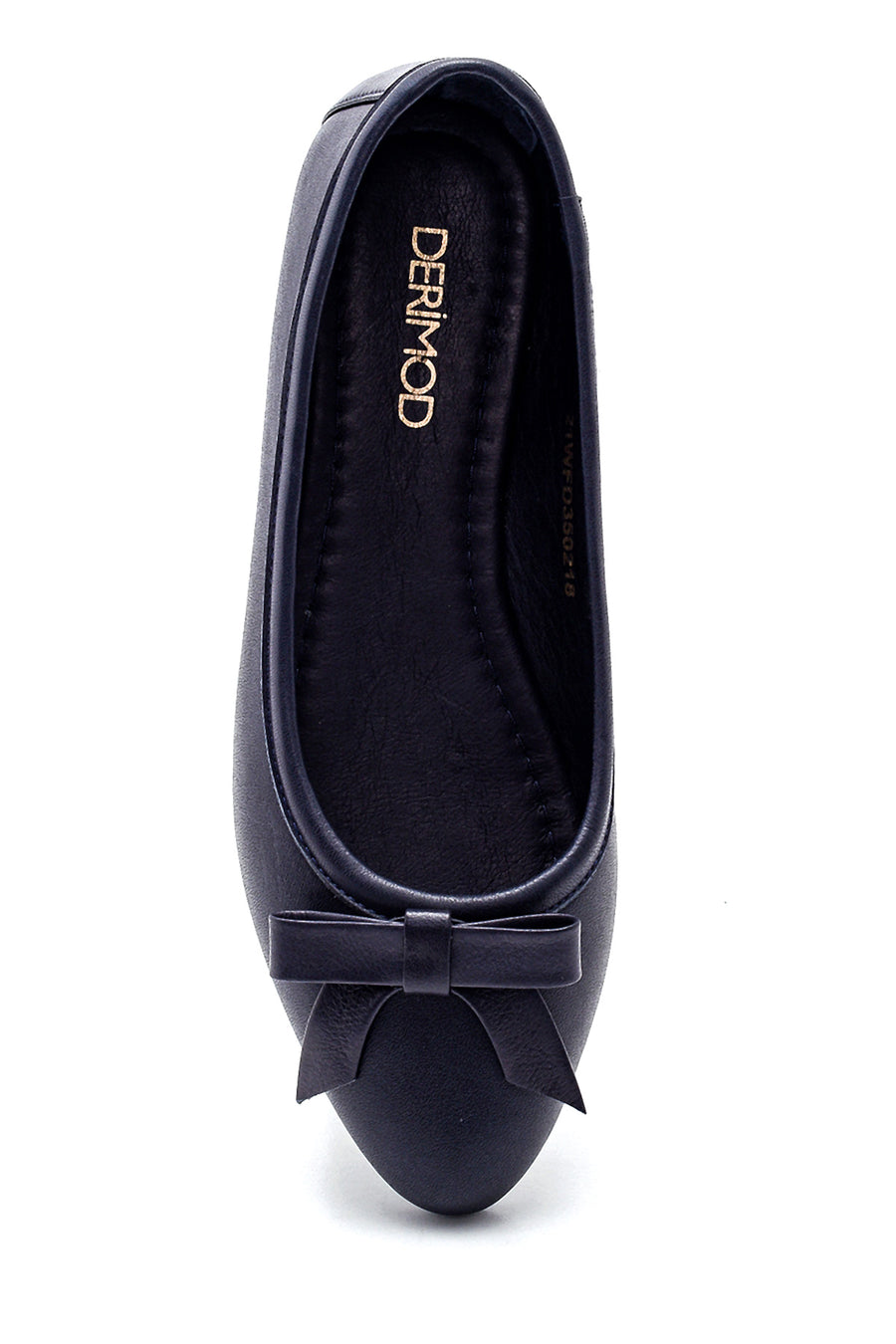 Women's Leather Bow Detailed Ballerinas