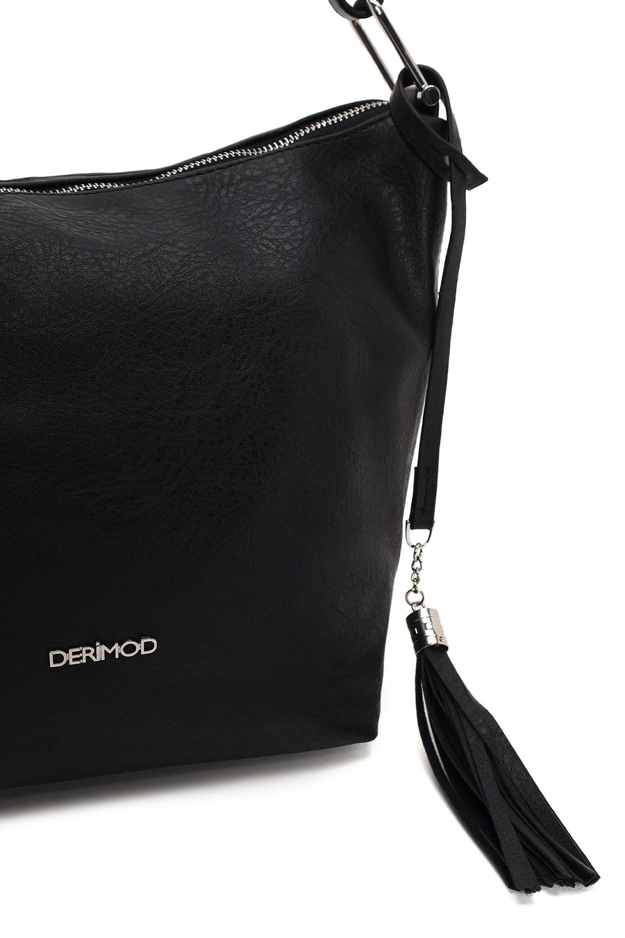 Woman Black Long-Strap Shoulder Bag