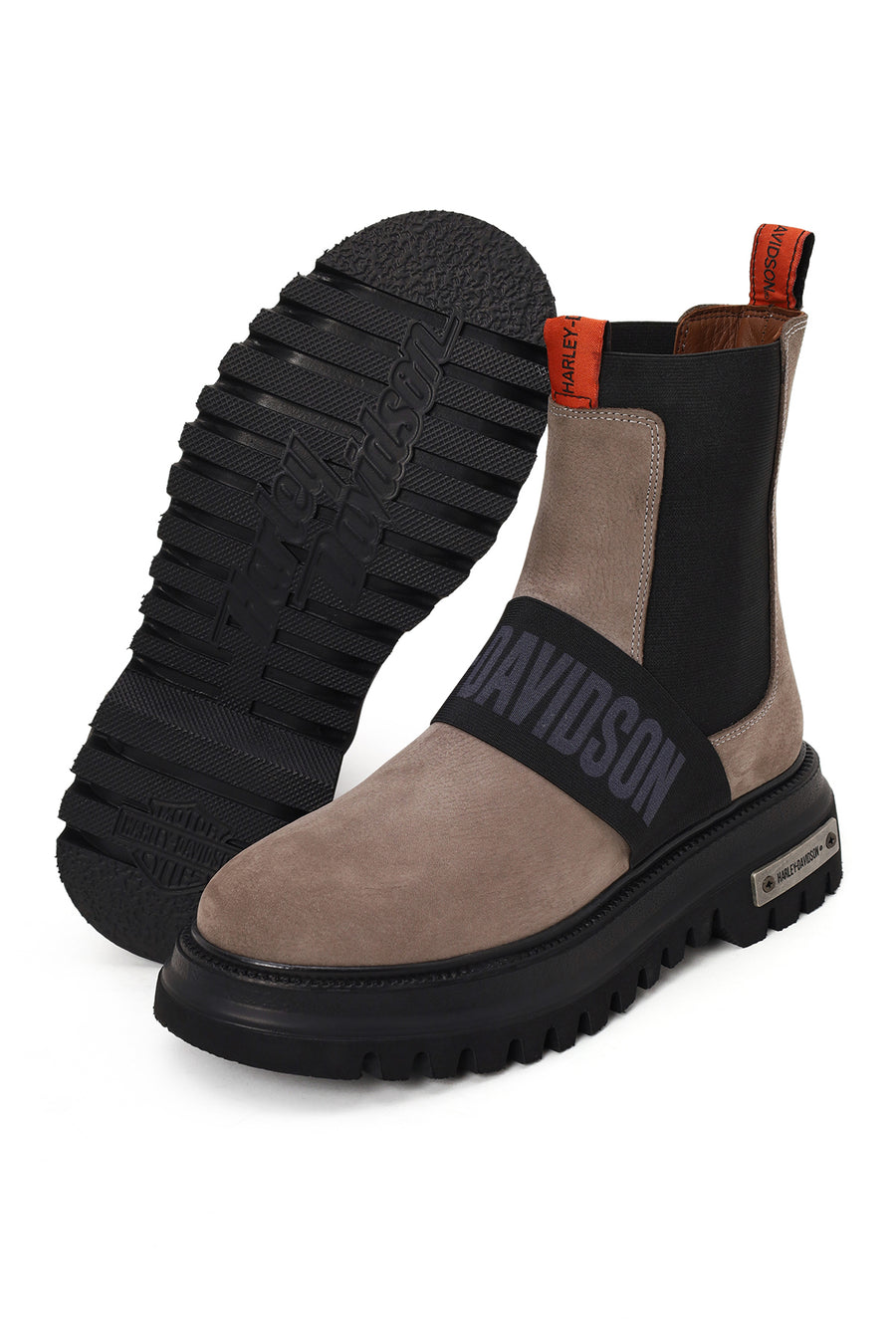 Harley Davidson Woman Mink Nefud Thick-Soled Leather Chelsea Boots