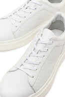 Erkek Beyaz Bağcıklı Deri Sneaker | Derimod