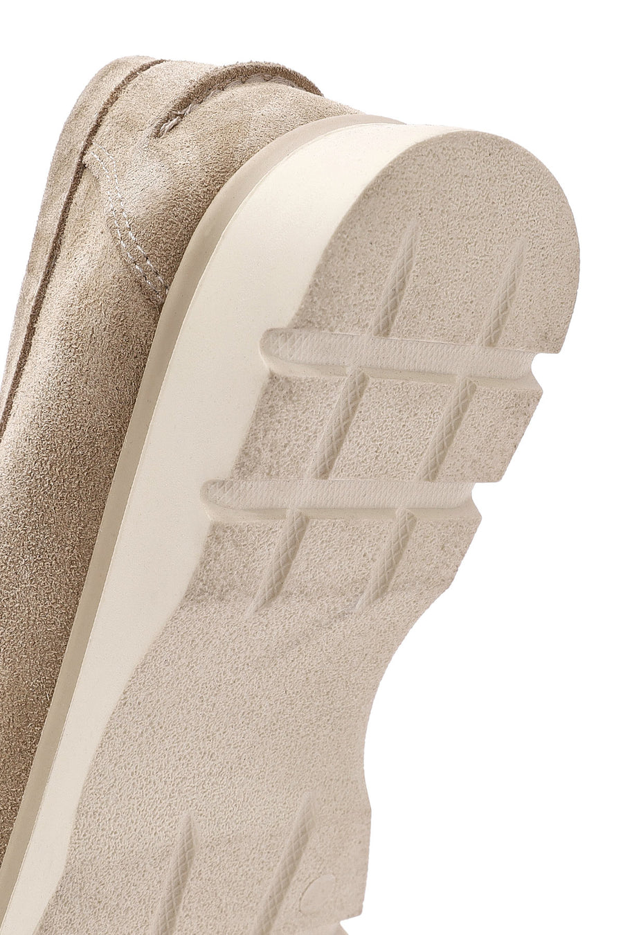 Kadın Bej Toka Detaylı Süet Deri Comfort Loafer
