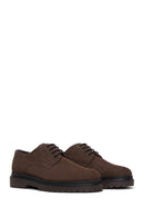 Men's Brown Nubuck Leather Shoes | Derimod