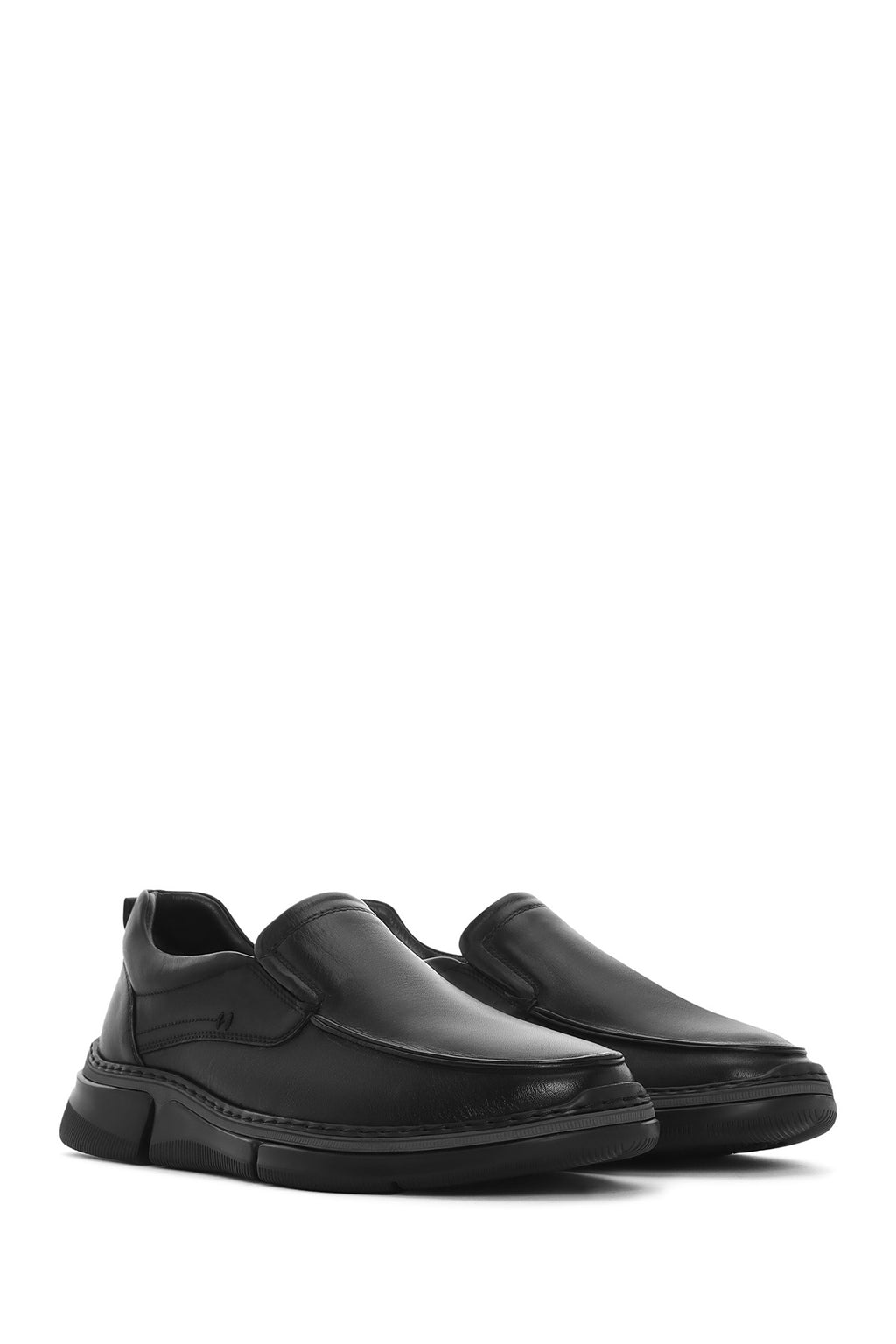 Erkek Siyah Deri Comfort Loafer